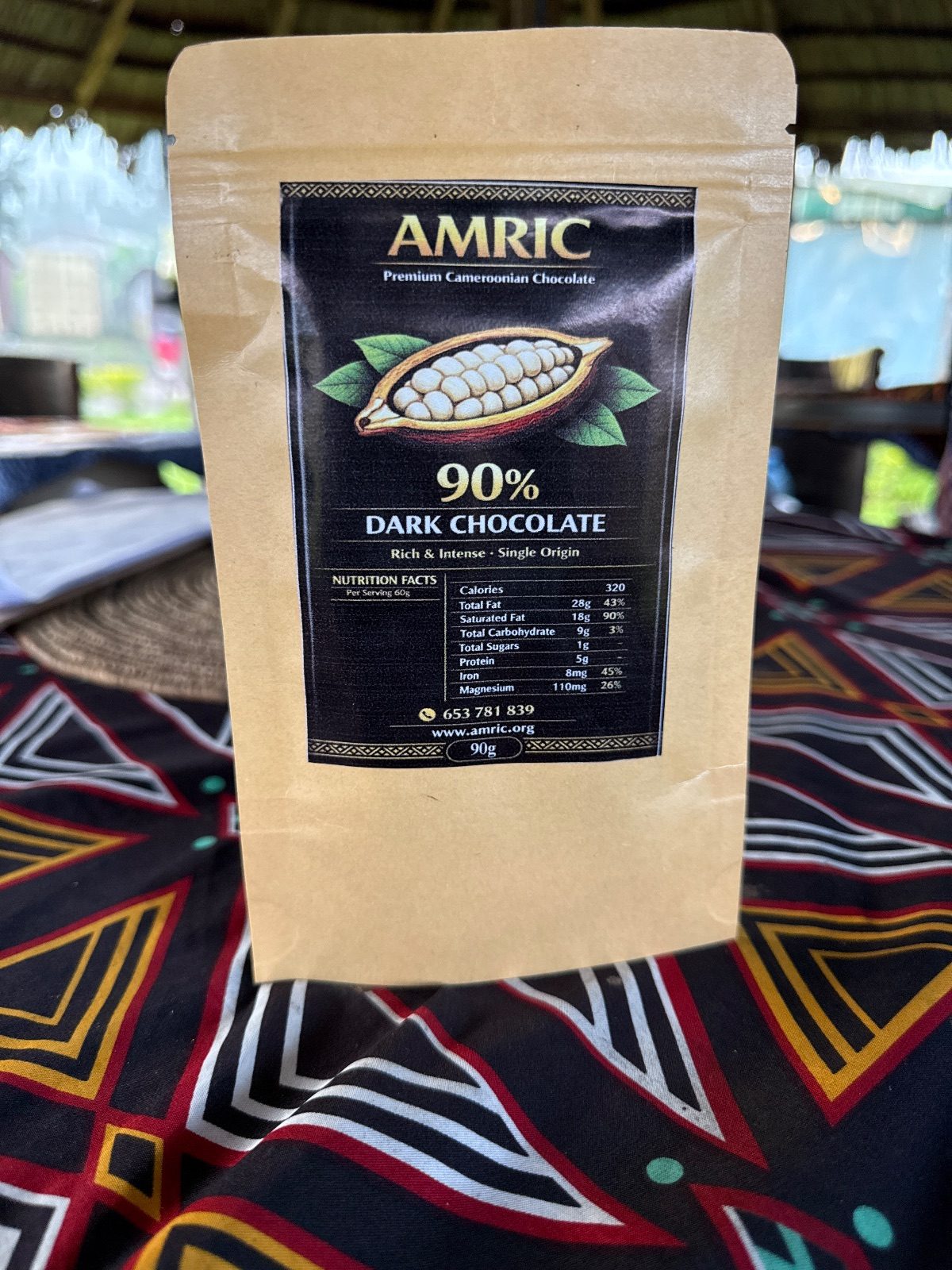 Amric 90% of 60g dark chocolate